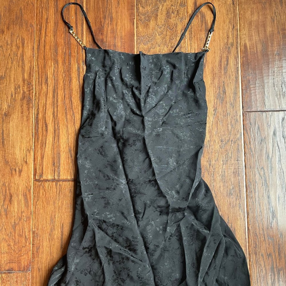 Black printed dress